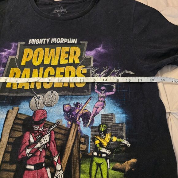 Adult Mighty Morphin Power Rangers Black T-shirt medium - Picture 8 of 8